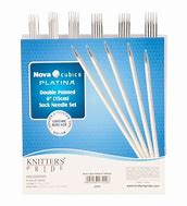 Knitter's Pride 06"/15 cm Double Pointed Sock Needle Set Nova Cubics Platina